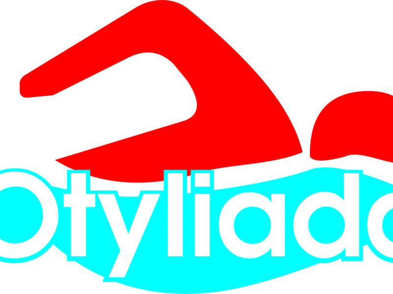 Na zdjęciu logo otyliady 2023. Grafika pływaka płynącego crawlem
