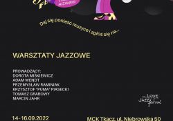 Na zdjęciu plakat Warsztatów jazzowych w MCK